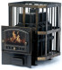 Печь банная чугунная Сибирь-32. Каминная дверца Сибирь (сетка)